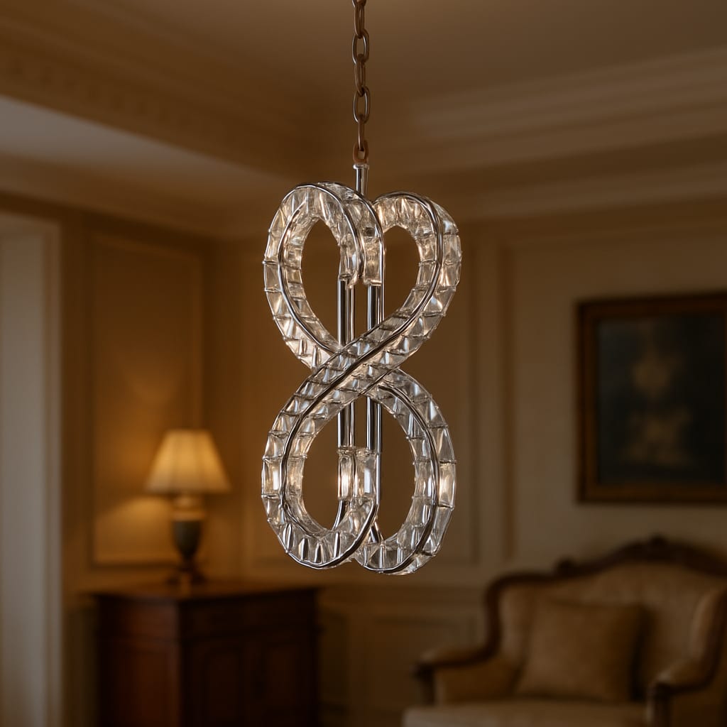 Postmodern Style Living Room Chain Led Chandelier