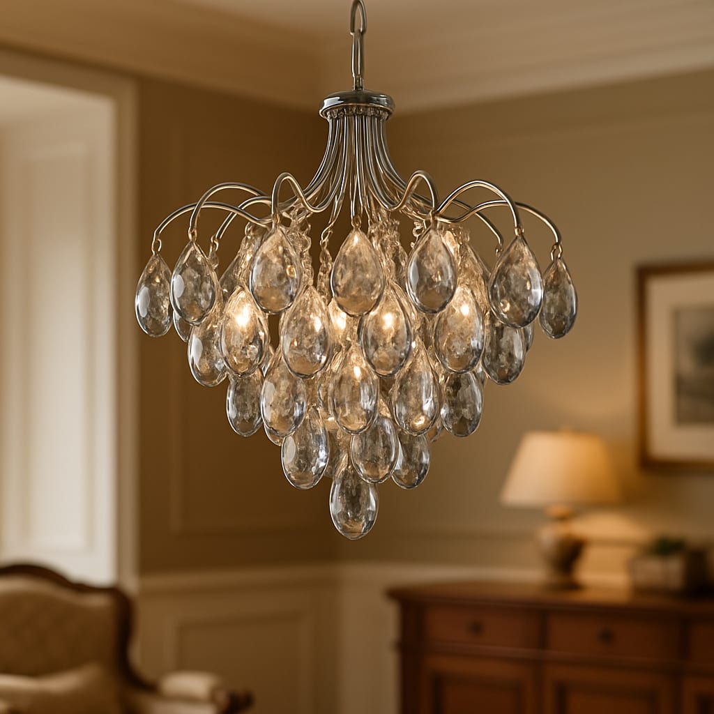 Luxury Crystal Stones LED Ceiling Chandelier