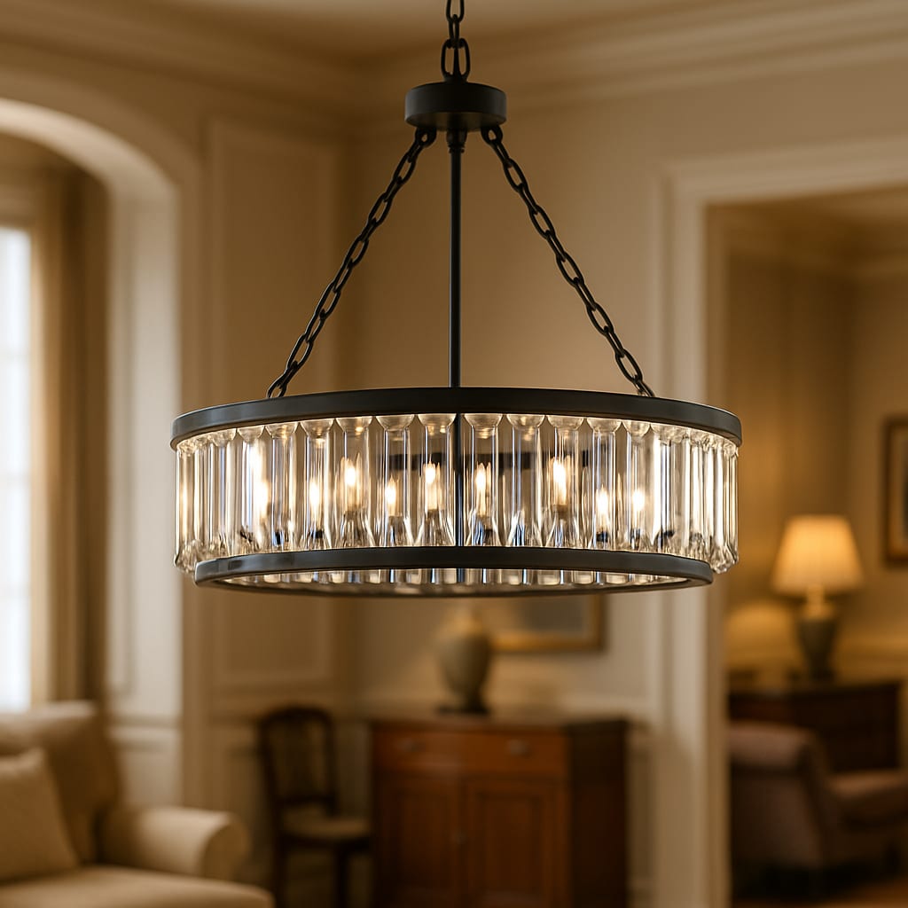 Crystal Ring Chandelier: Dazzling Lighting Fixture