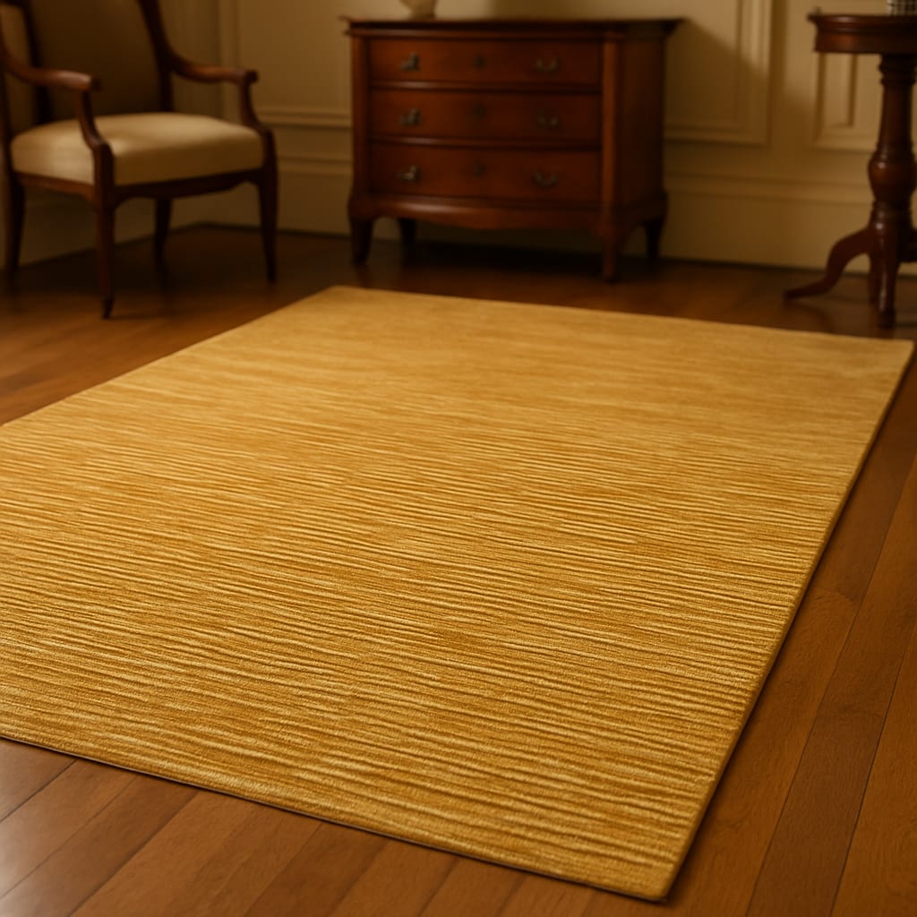 Louis De Poortere Rug, Craft Pure Yellow 2084, Ribbon design